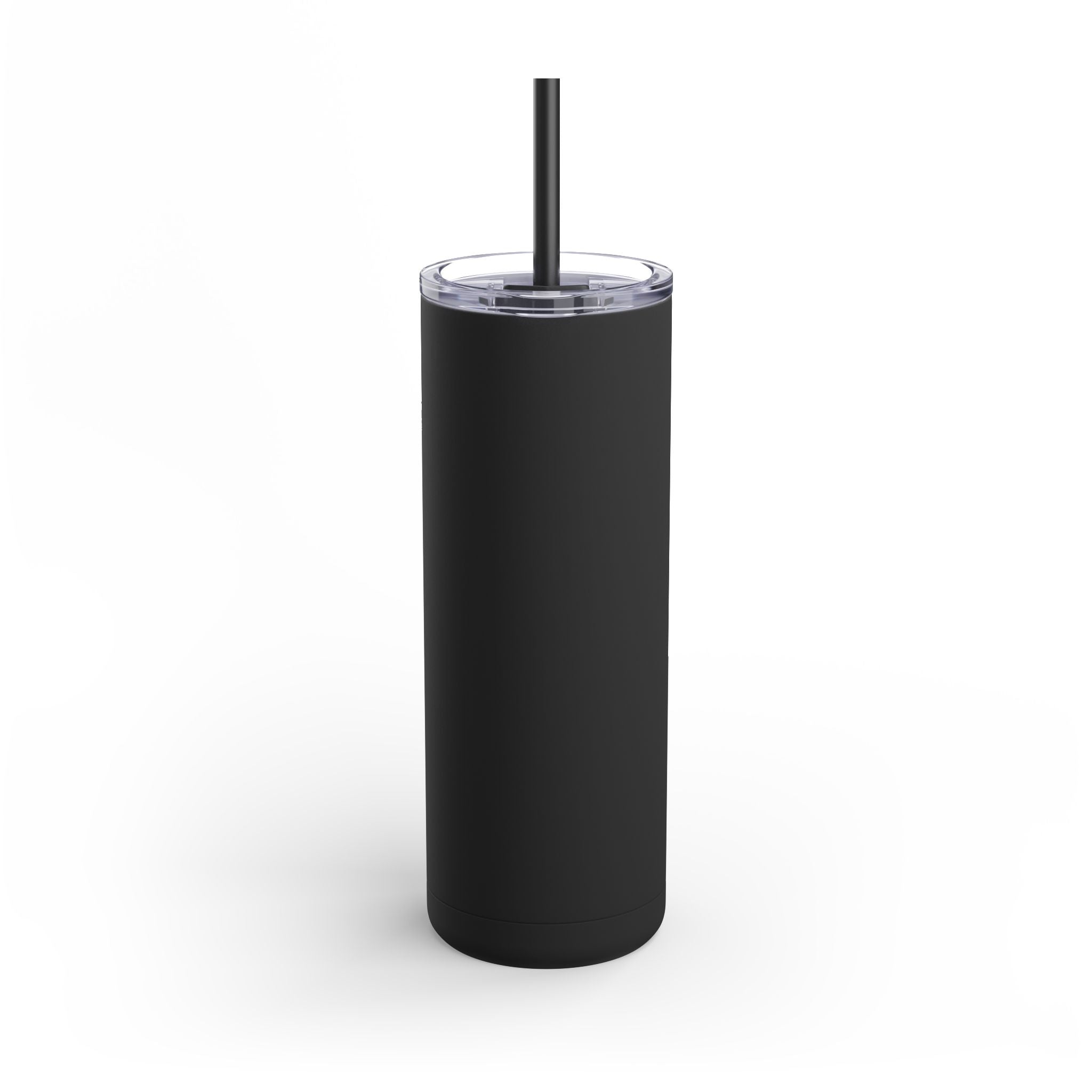 Covered by Yahweh Insulated Skinny Matte Tumbler - Black