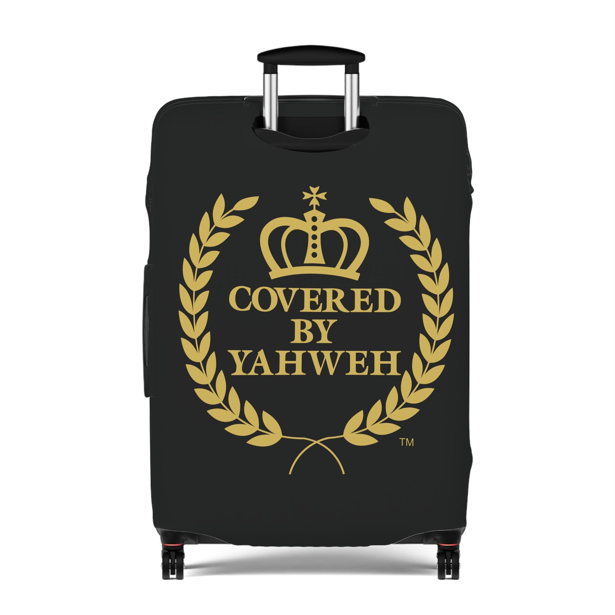 Covered by Yahweh Protective Luggage Cover - Black