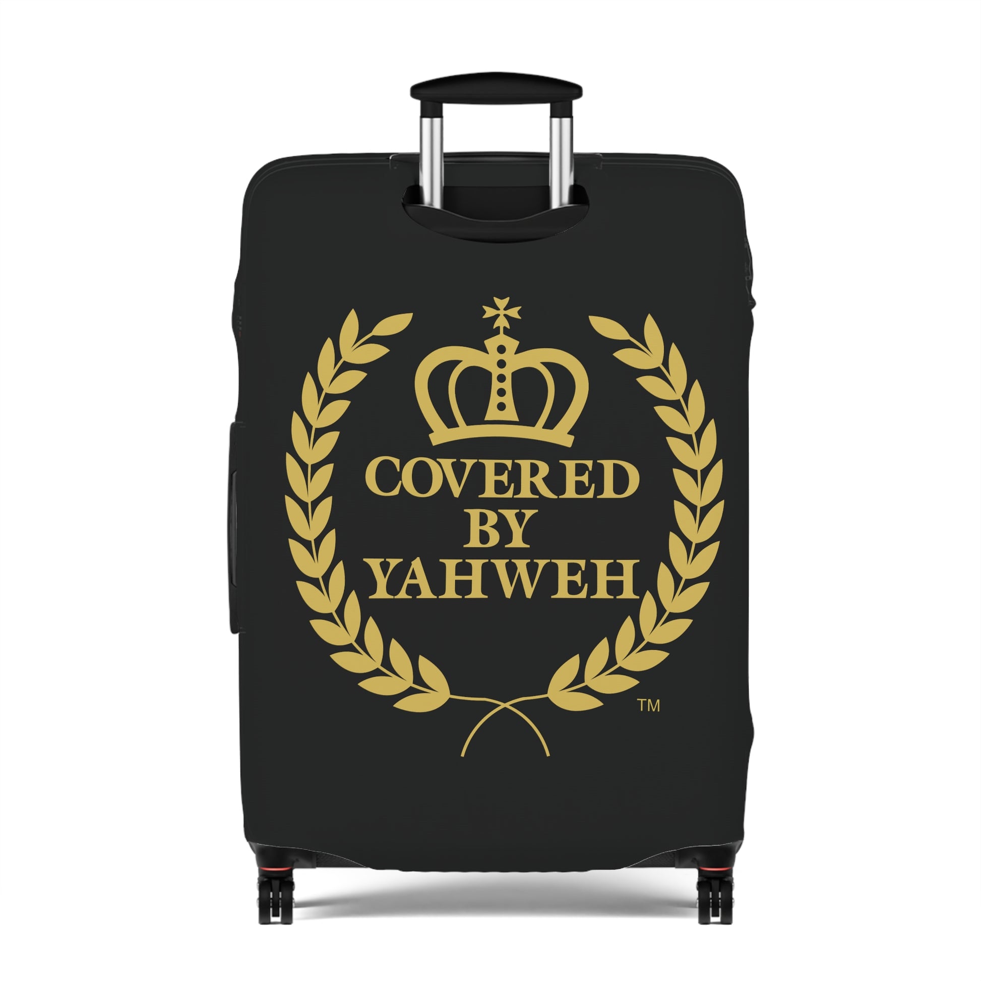 Covered by Yahweh Protective Luggage Cover - Black