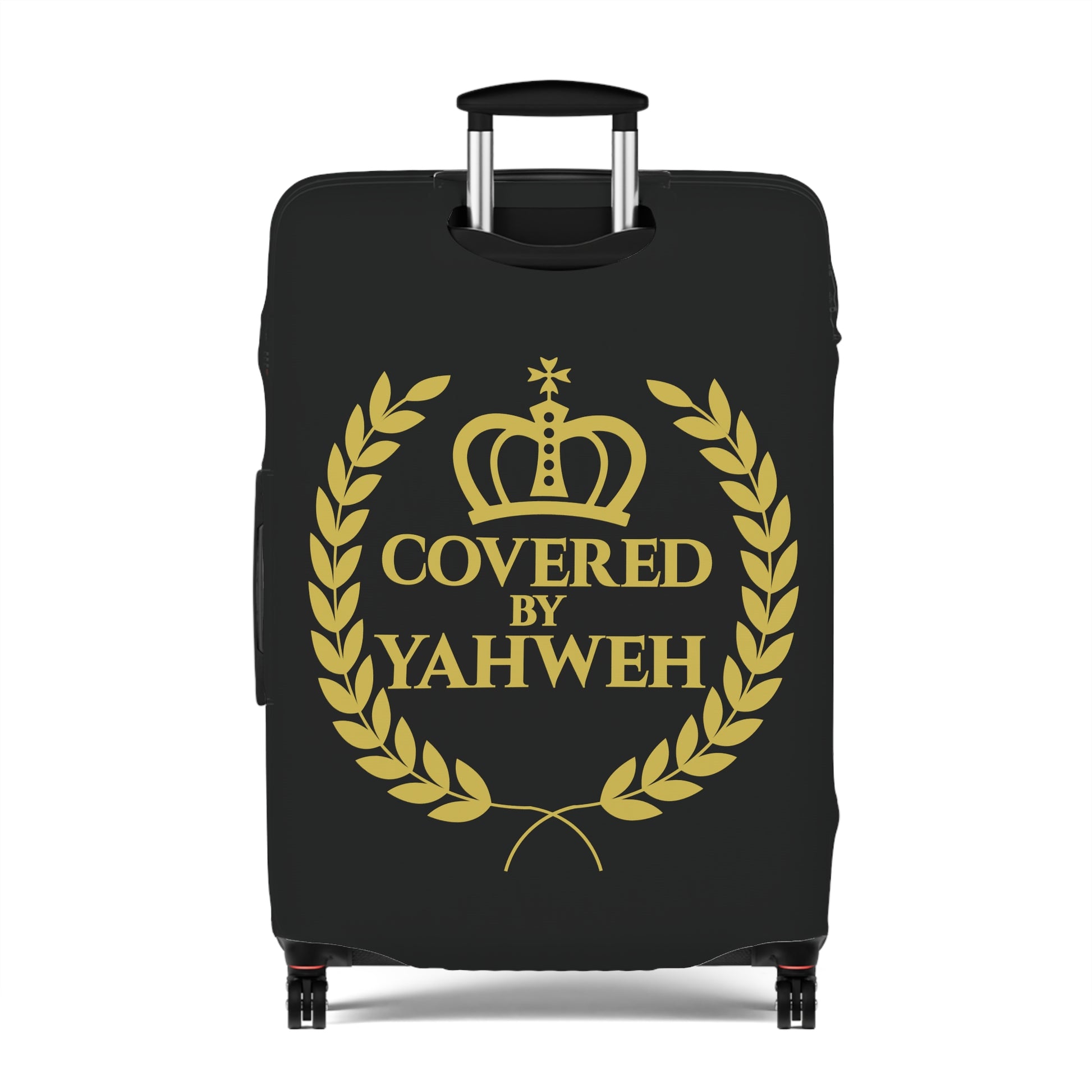 Covered by Yahweh Protective Luggage Cover - Black