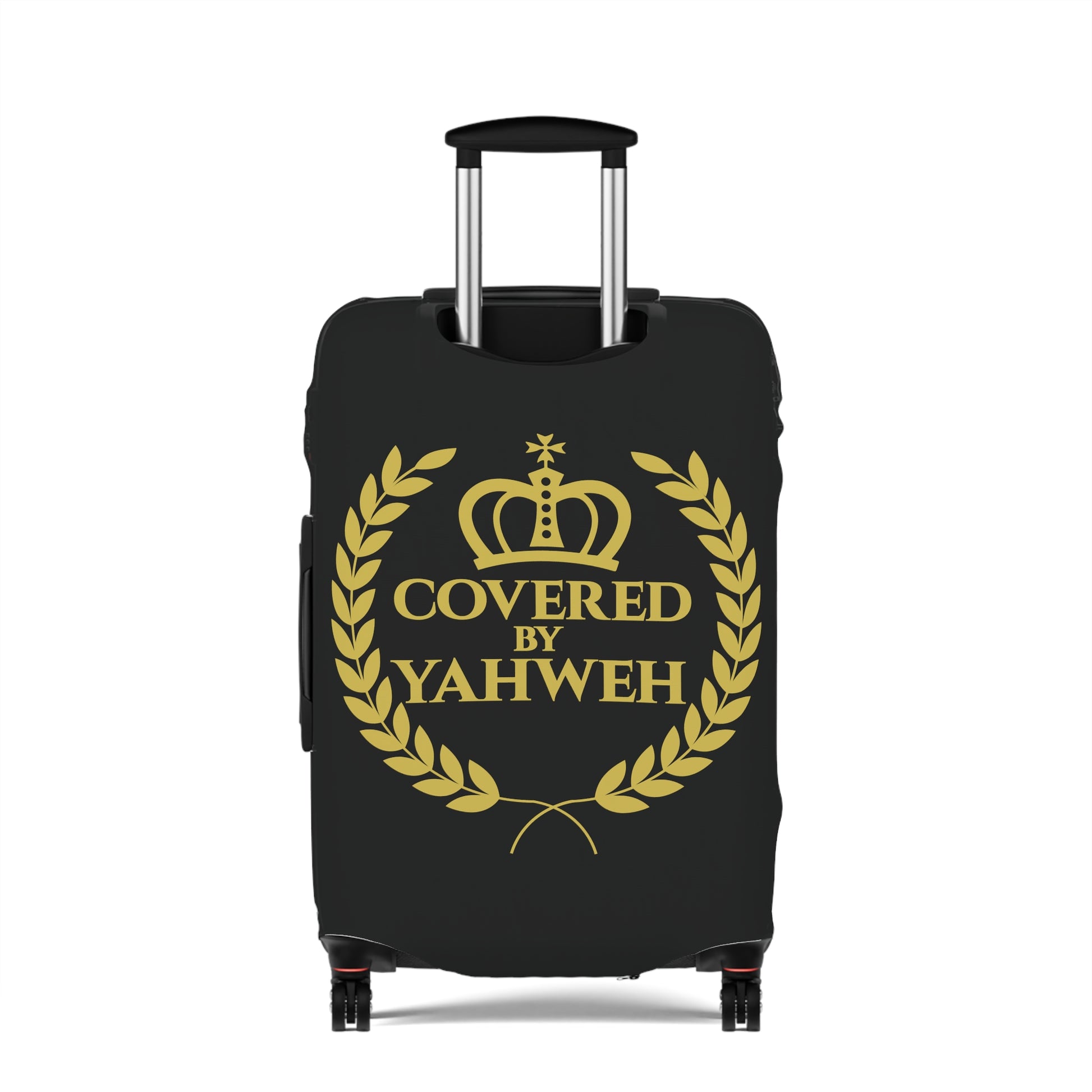 Covered by Yahweh Protective Luggage Cover - Black