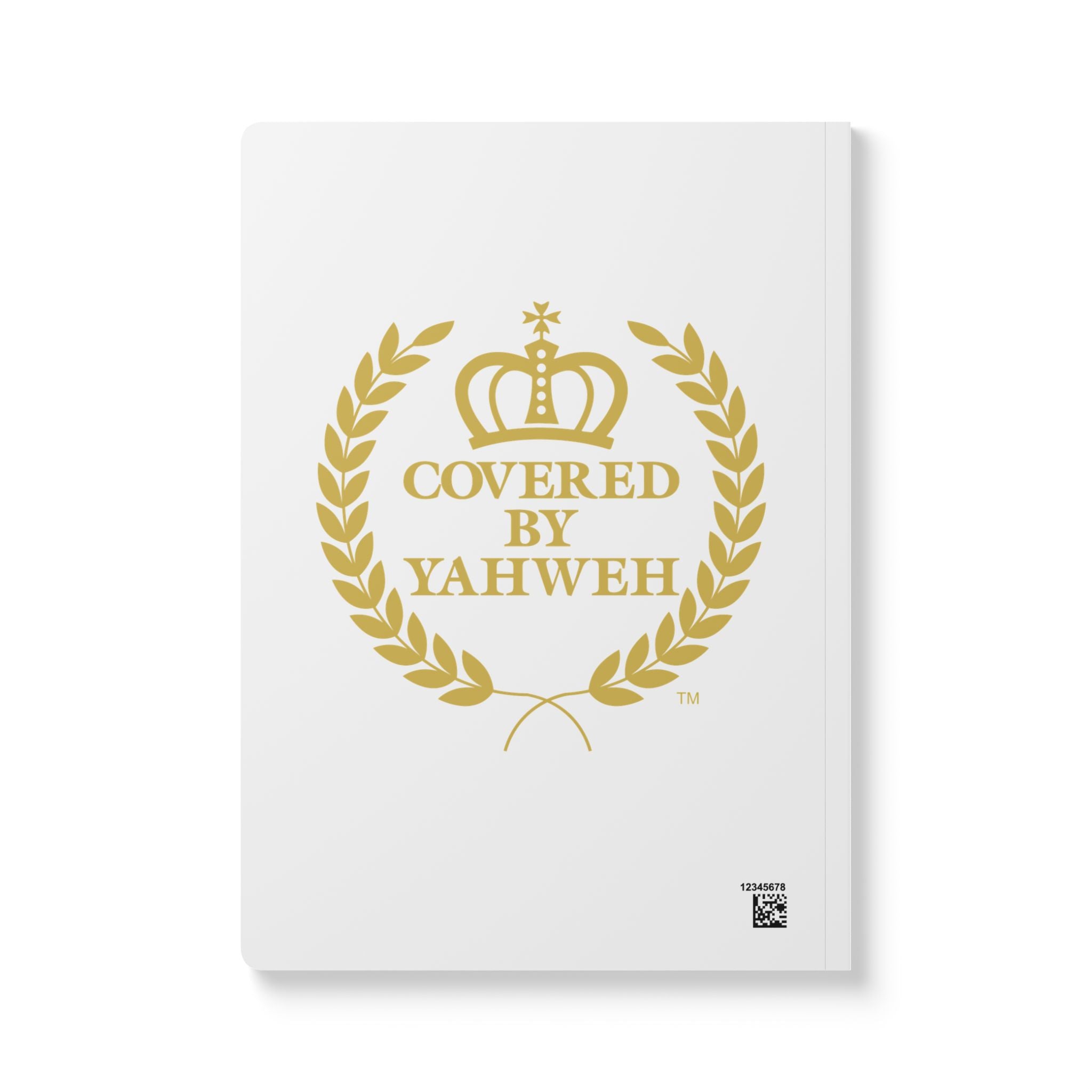 Covered by Yahweh Softcover Journal - White