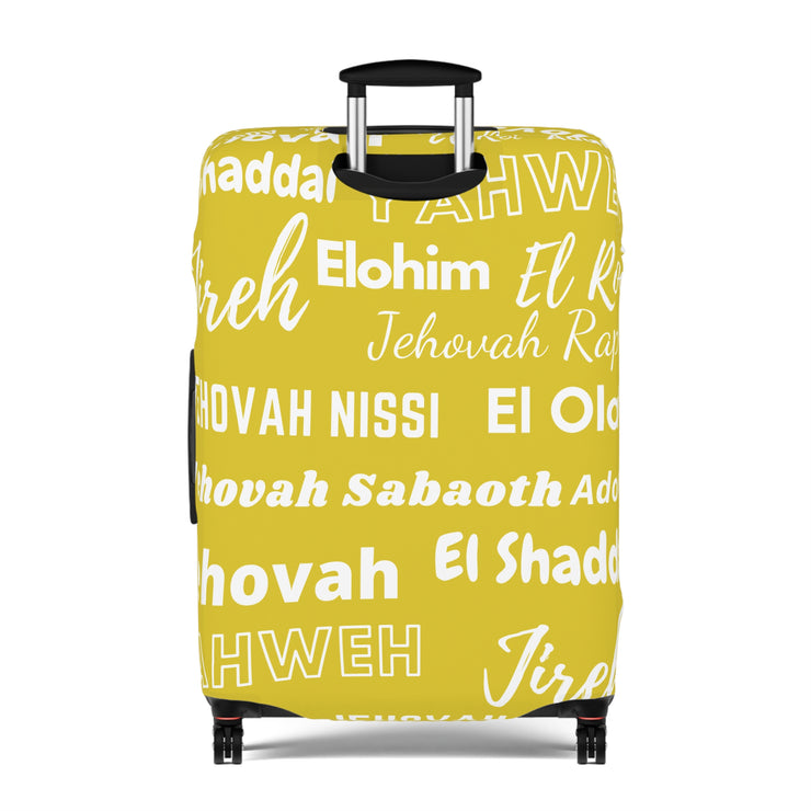 Protective Luggage Cover - Yellow & White