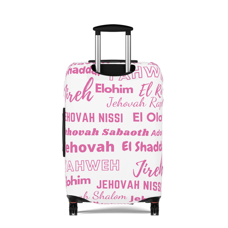 Protective Luggage Cover - Pink & White