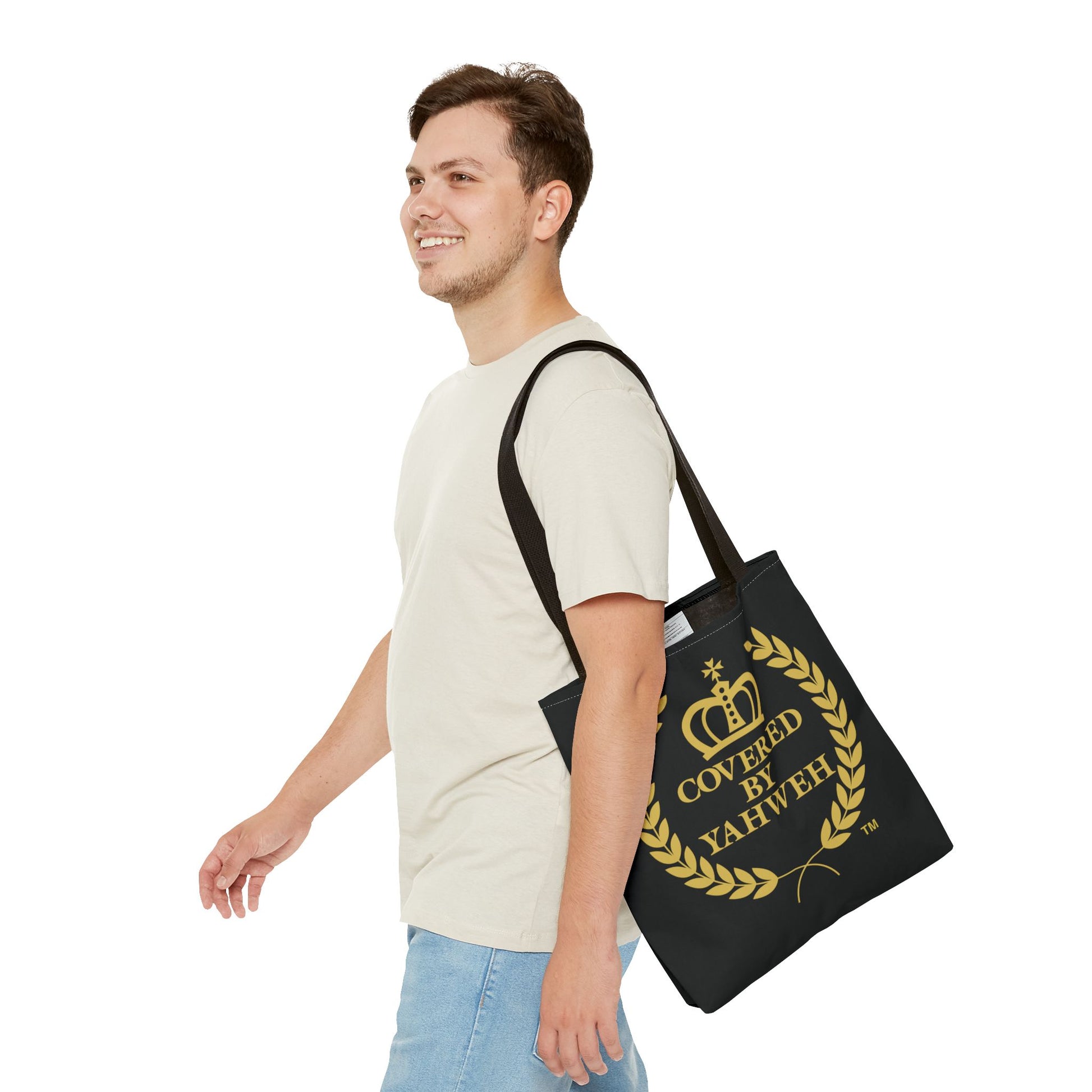 Covered by Yahweh Tote Bag  - Black