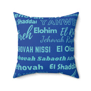 Soft Square Polyester Pillow - Cobalt Blue