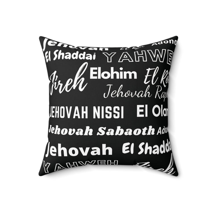 Soft Square Polyester Pillow - Black & White