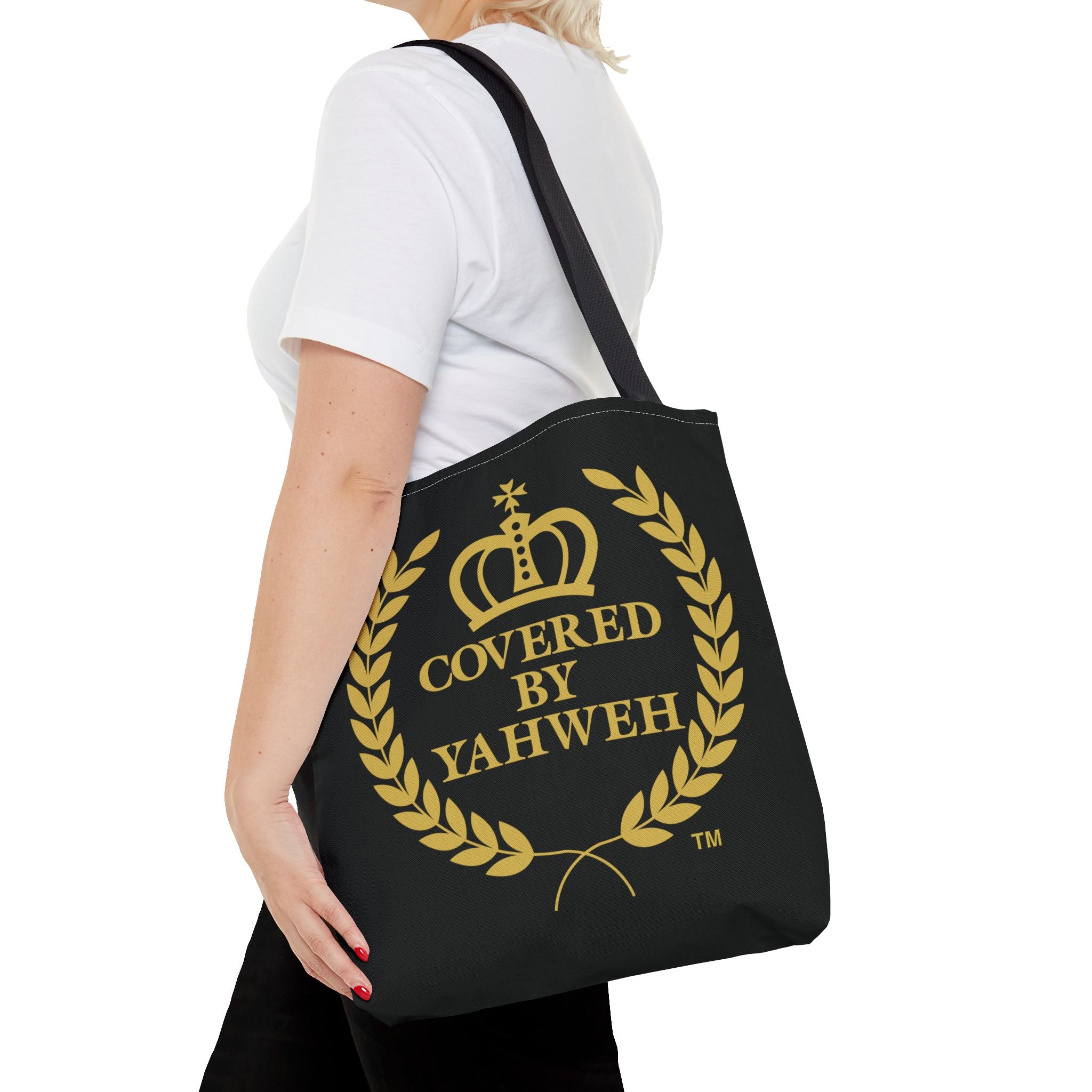 Covered by Yahweh Tote Bag  - Black