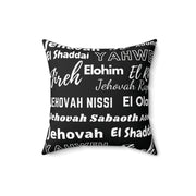 Soft Square Polyester Pillow - Black & White