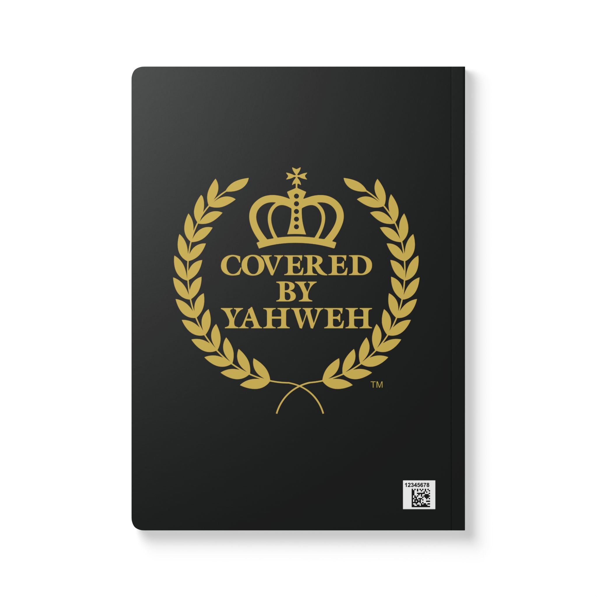 Covered by Yahweh Softcover Journal - Black