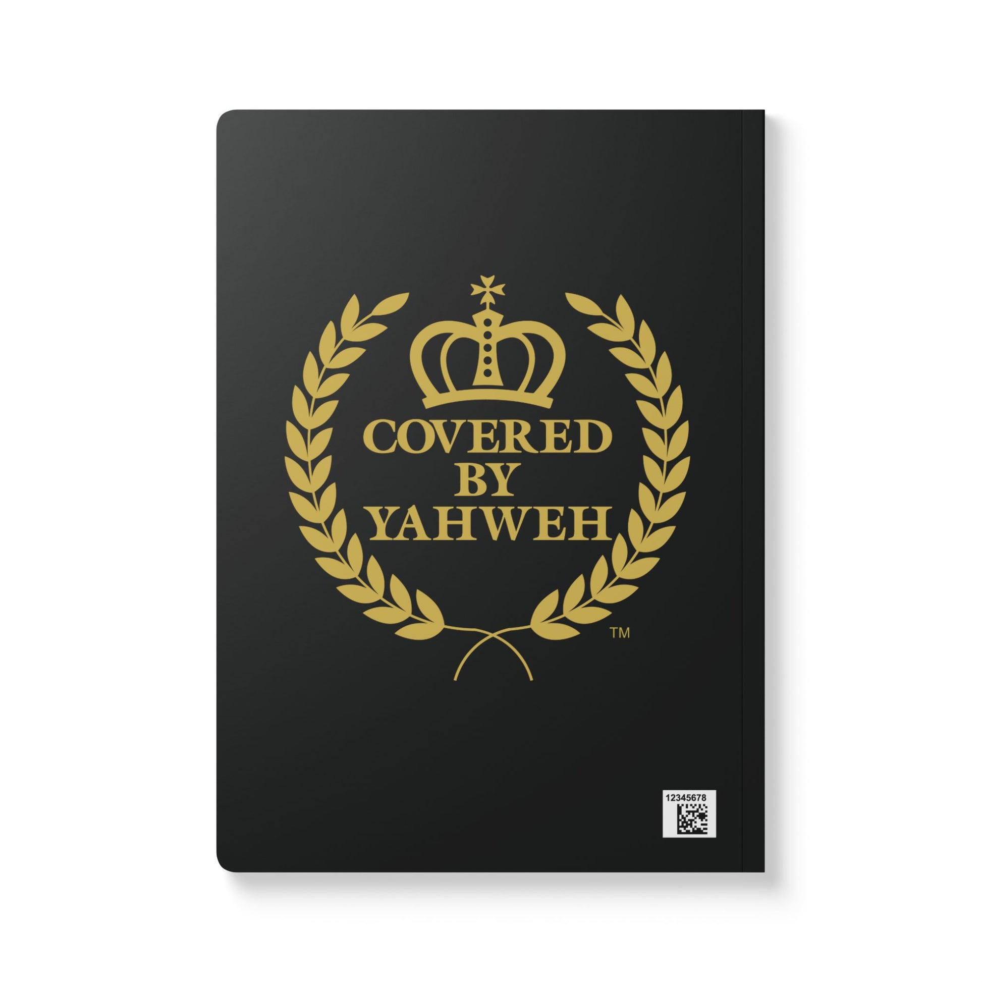 Covered by Yahweh Softcover Journal - Black