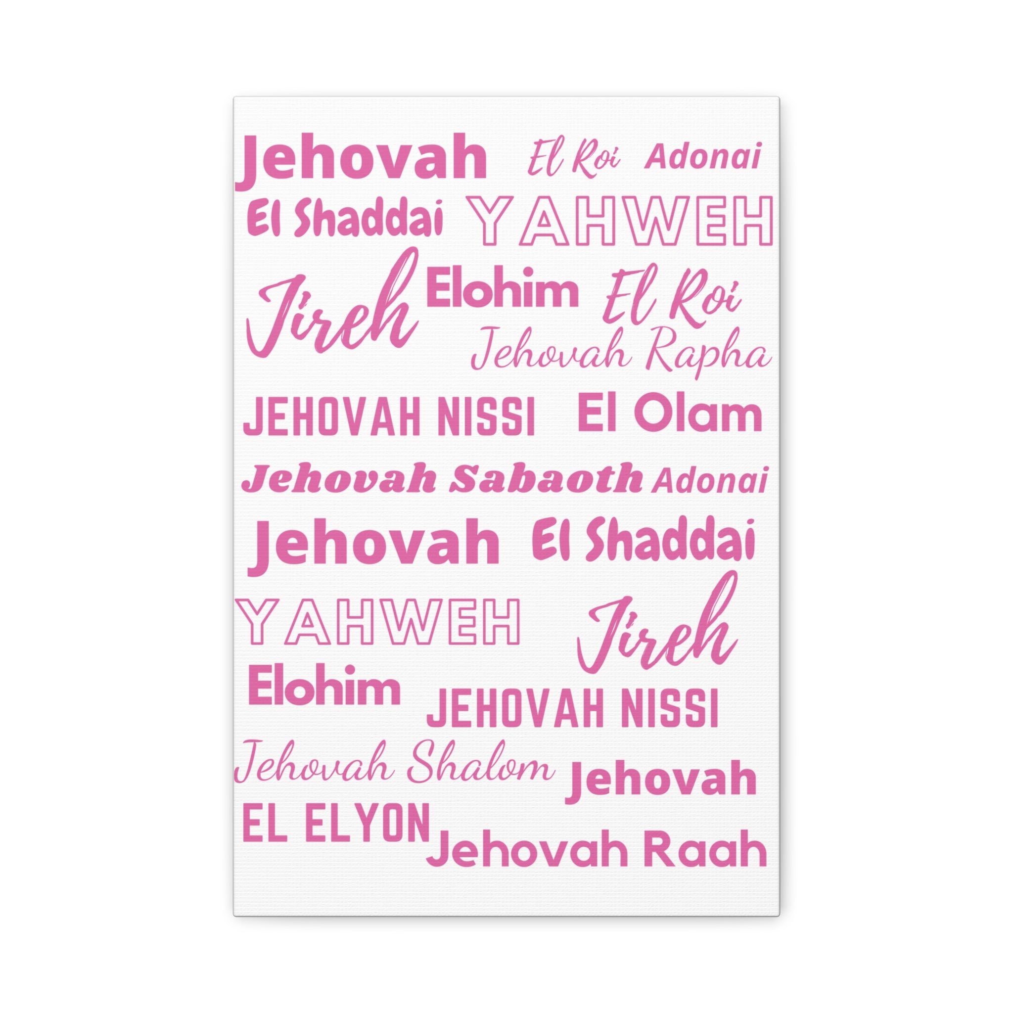 Premium Canvas Art - Pink & White