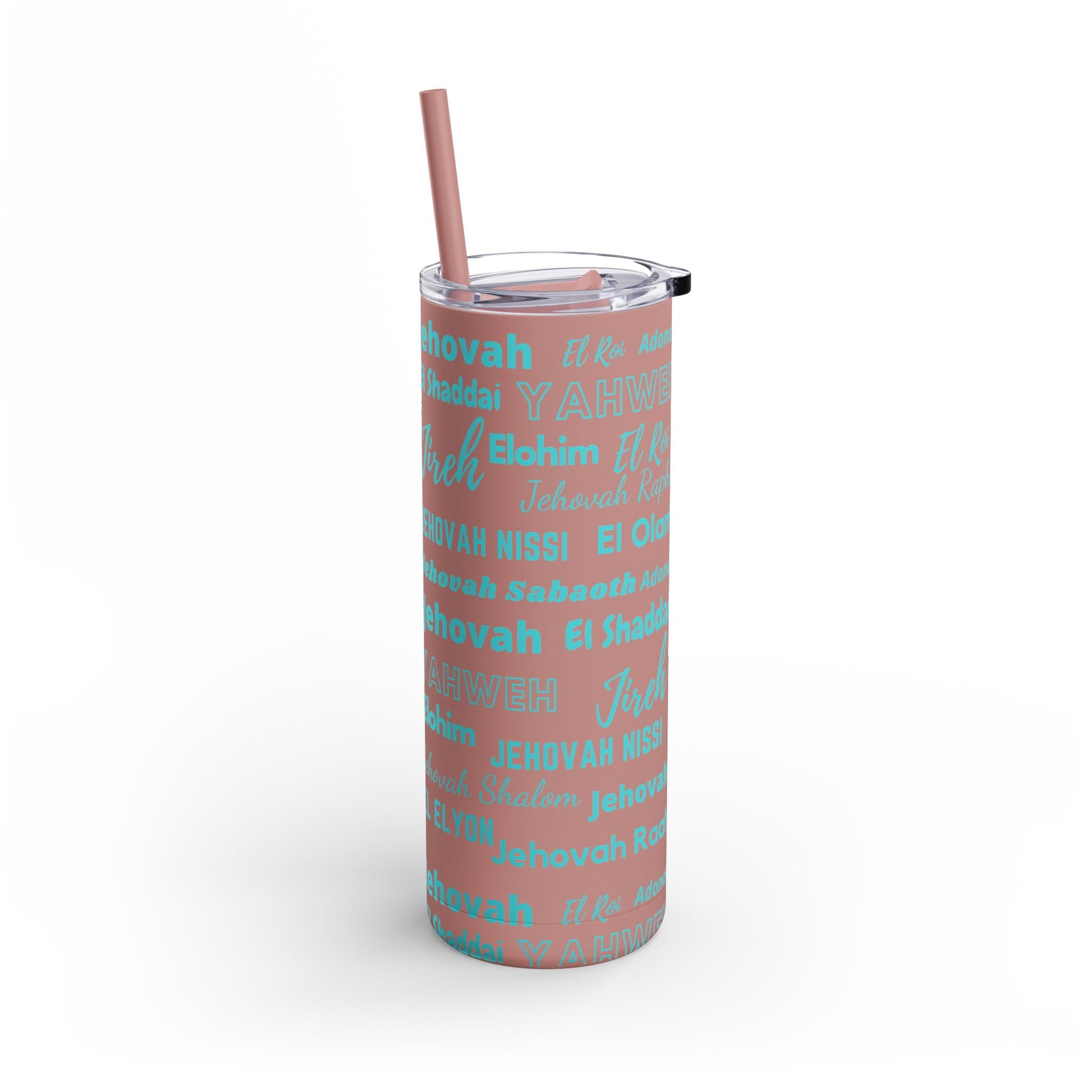 Insulated Skinny Matte Tumbler - Dusty Rose & Blue