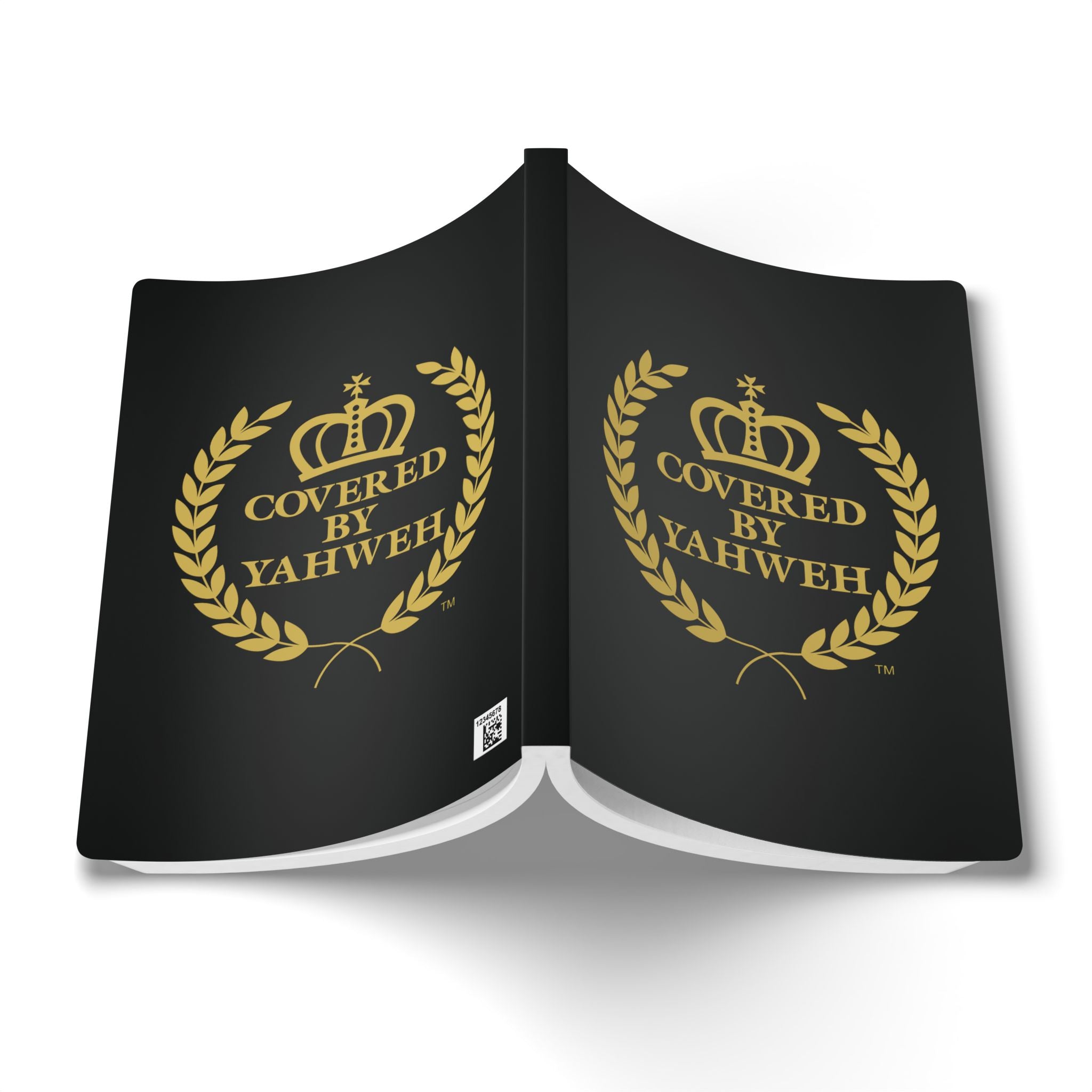 Covered by Yahweh Softcover Journal - Black