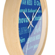 Timeless Grace Wall Clock - Cobalt & Cyan Blue