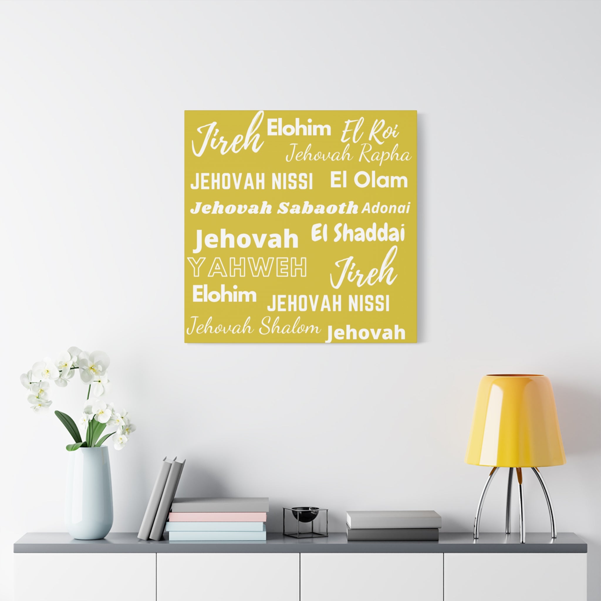 Premium Canvas Art - Yellow & White