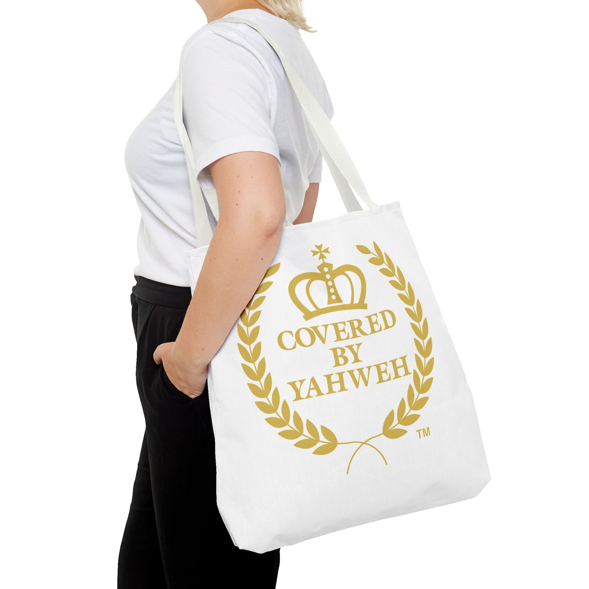 Covered by Yahweh Tote Bag  - White