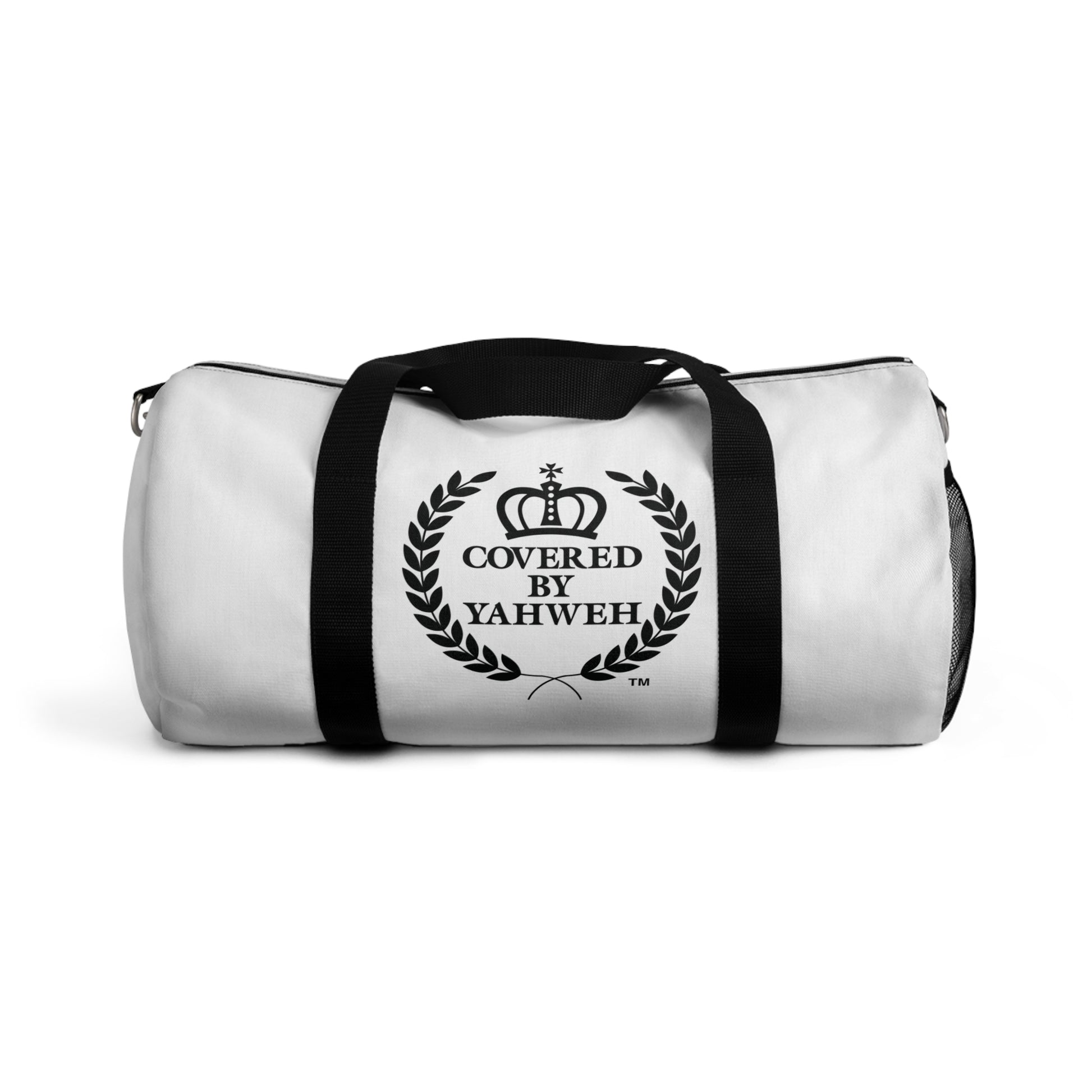 Covered by Yahweh Signature Duffel Bag - White