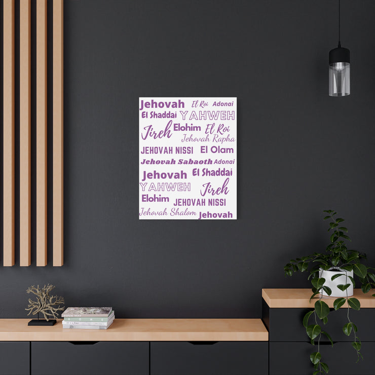 Premium Canvas Art - Purple & White