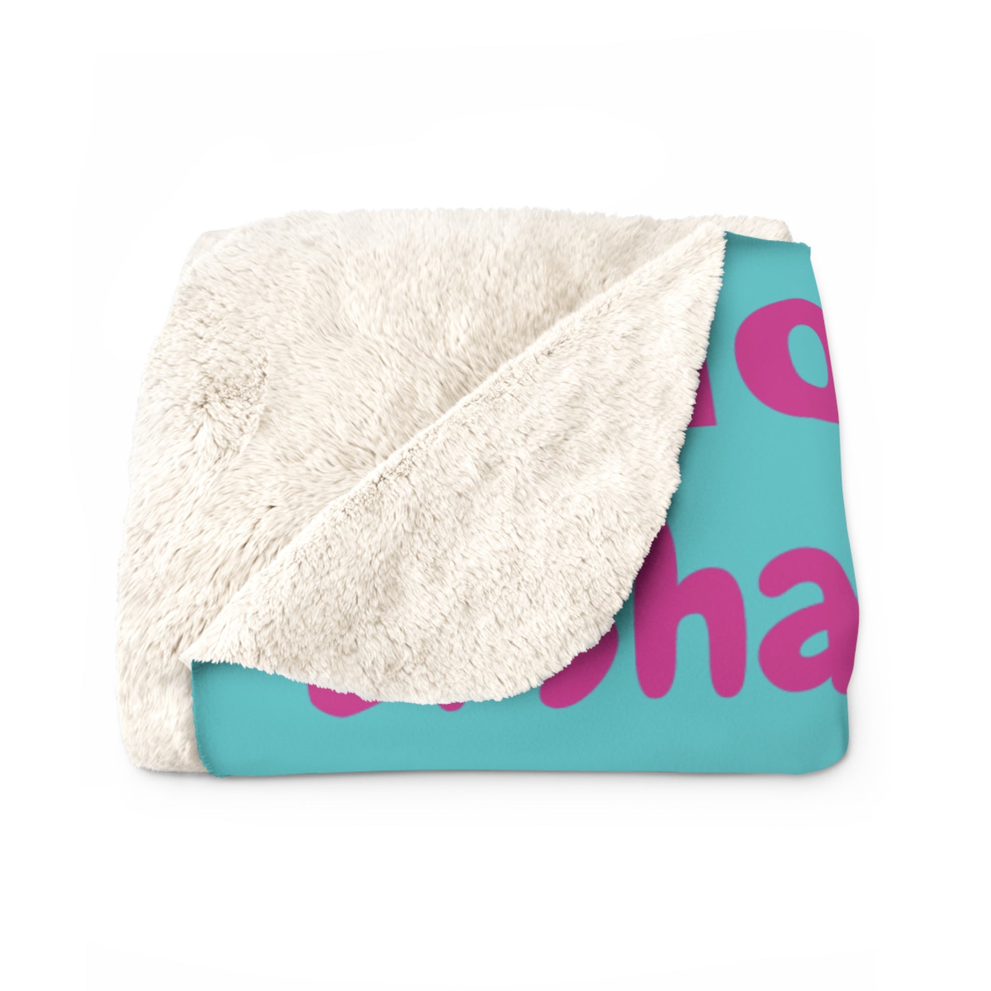 Sherpa Fleece Blanket - Pink & Blue