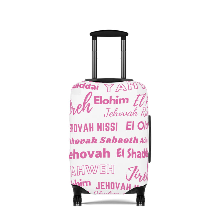 Protective Luggage Cover - Pink & White