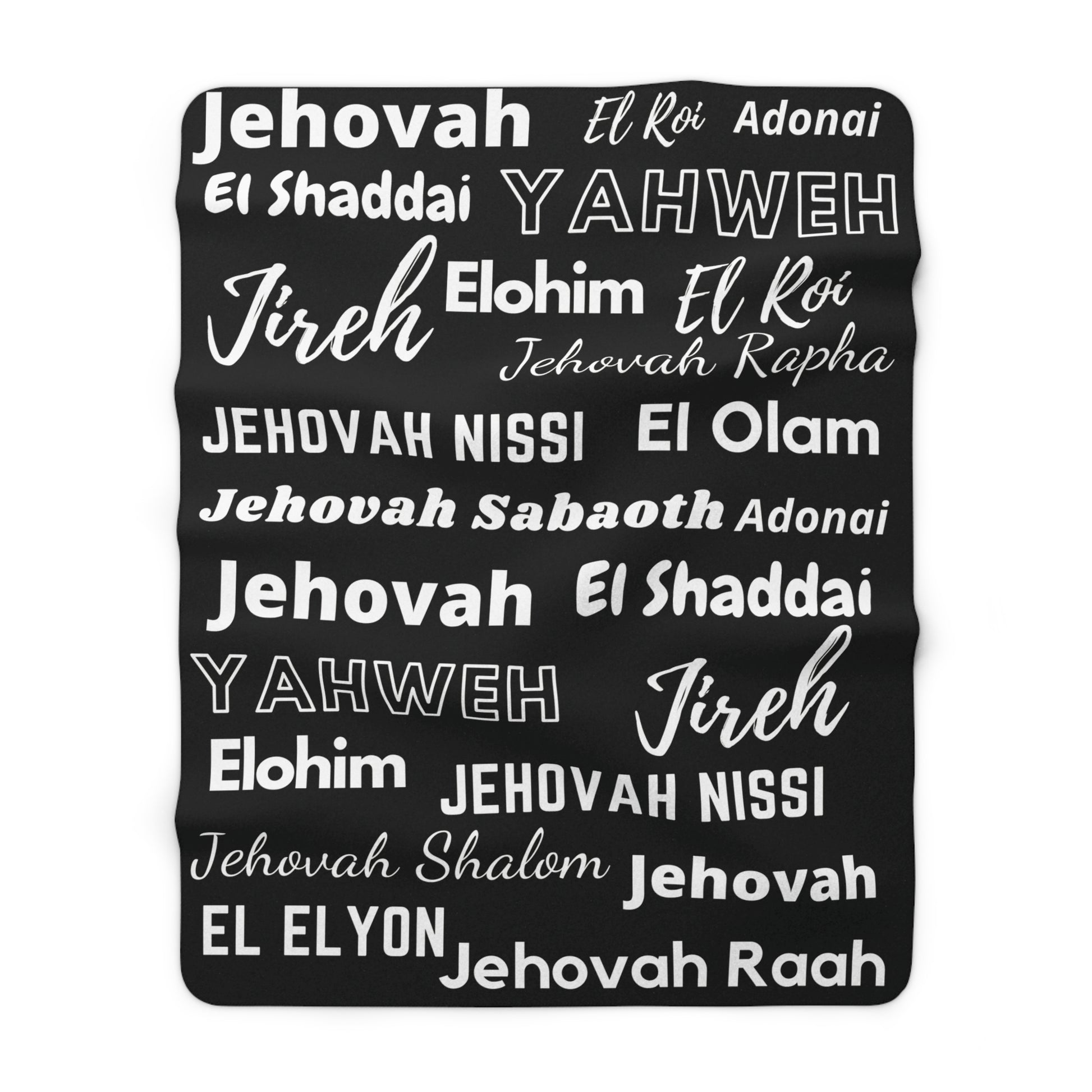 Sherpa Fleece Blanket - Black & White