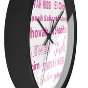 Timeless Grace Wall Clock - Pink & White