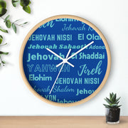 Timeless Grace Wall Clock - Cobalt & Cyan Blue