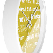 Timeless Grace Wall Clock - Yellow & White