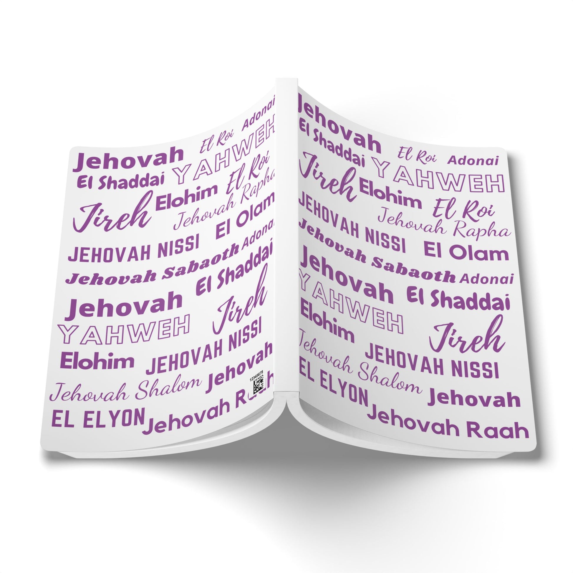 Elegant Softcover Journal - Purple & White