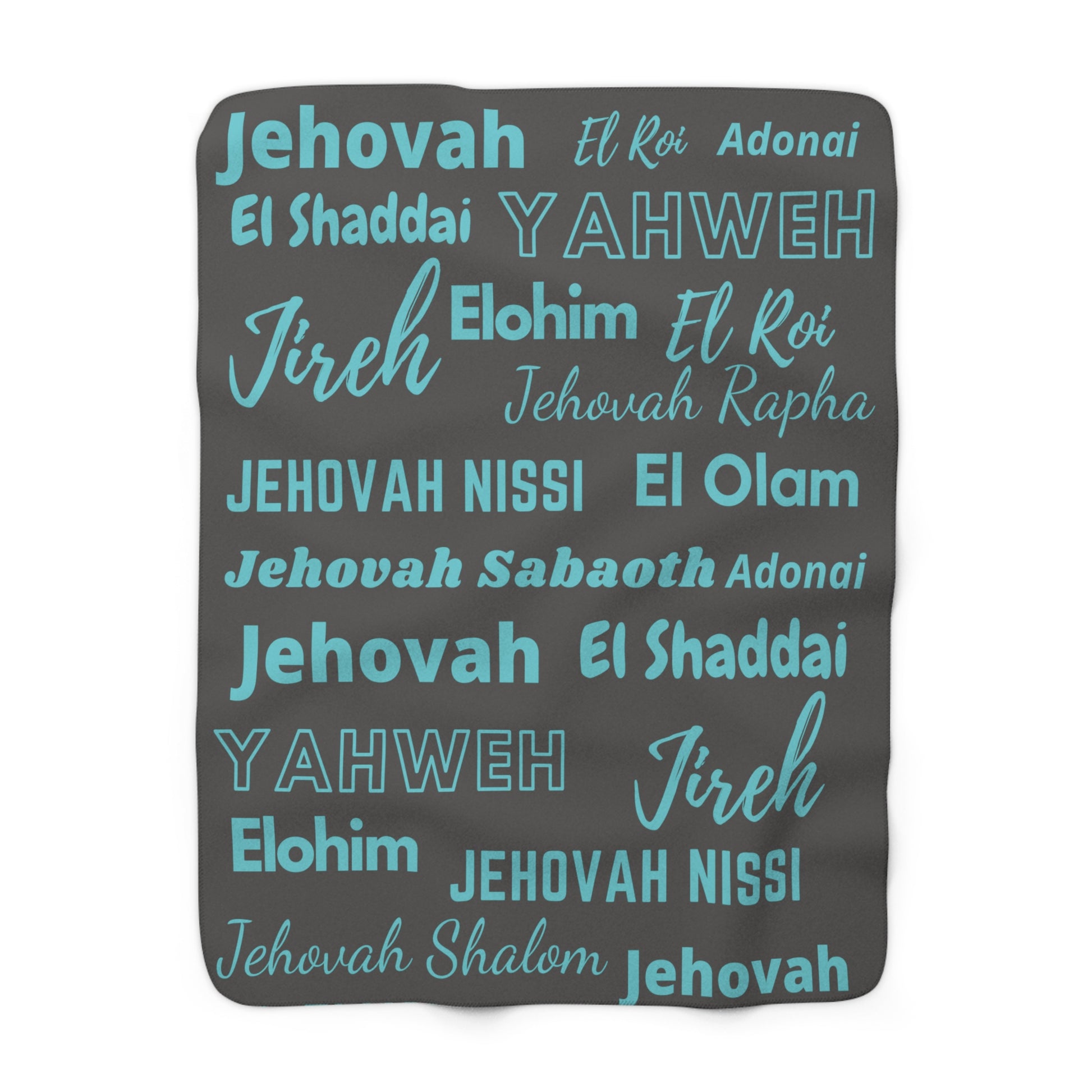 Sherpa Fleece Blanket - Blue & Gray