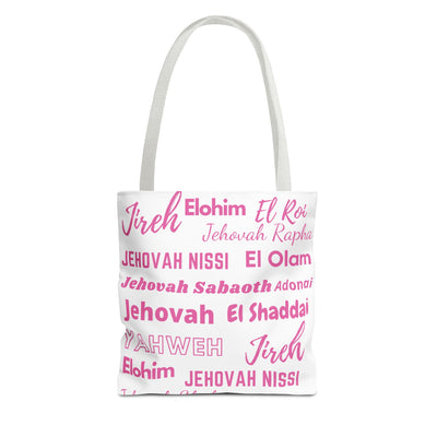 Faith-Inspired Tote Bag with Inspirational Names of God