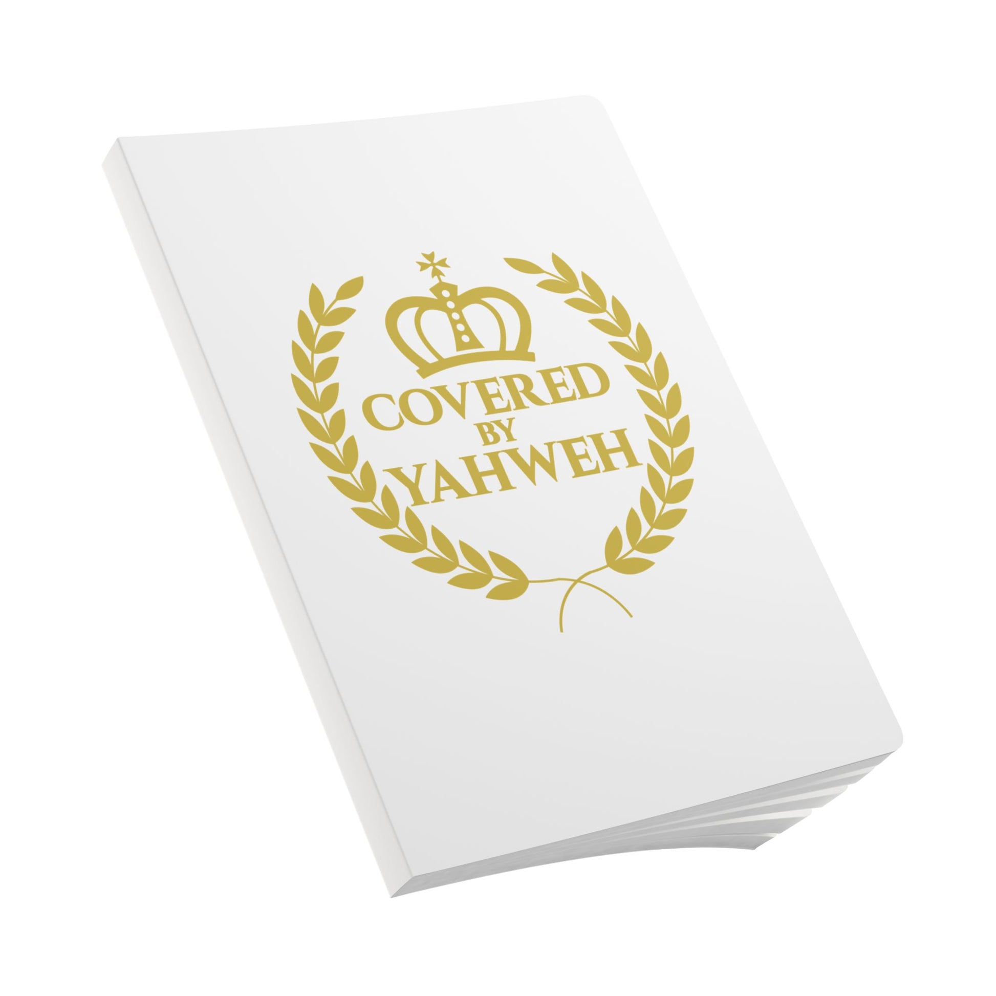 Covered by Yahweh Softcover Journal - White