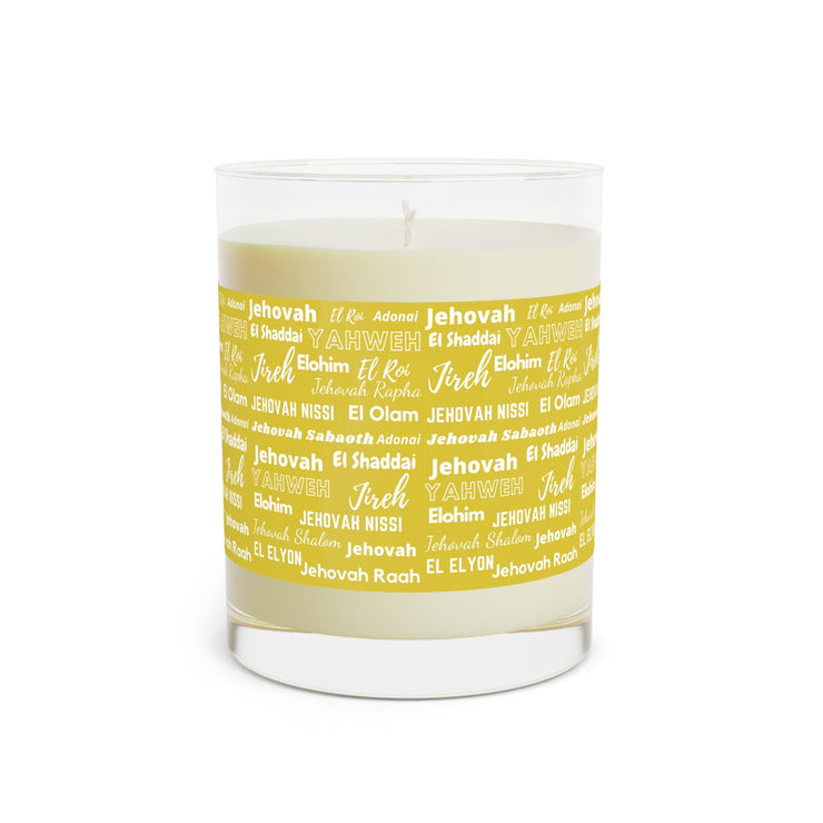 Luxurious & Aromatic Scented Candle - Yellow & White