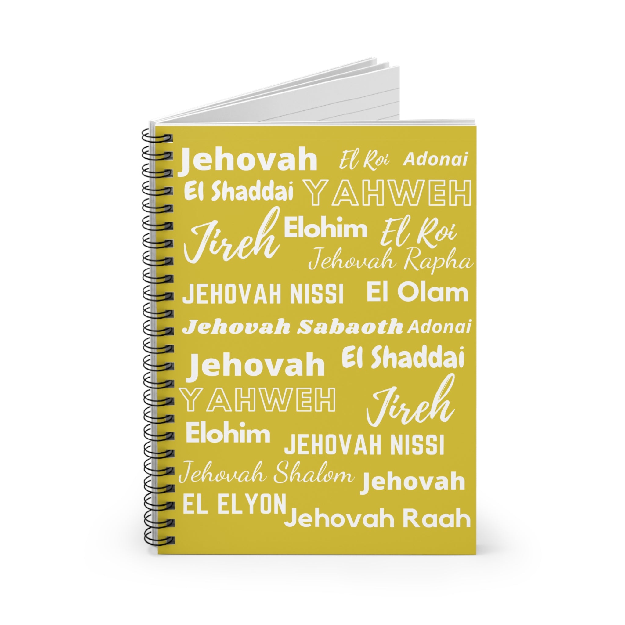 Ruled Spiral Notebook: Perfect for Journaling - Yellow & White