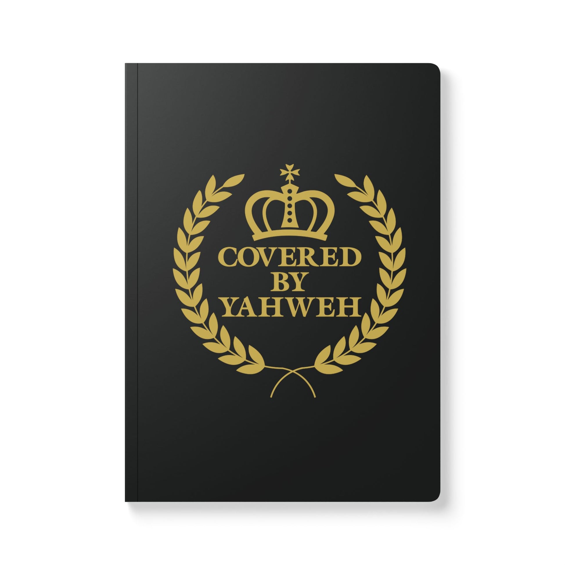 Covered by Yahweh Softcover Journal - Black