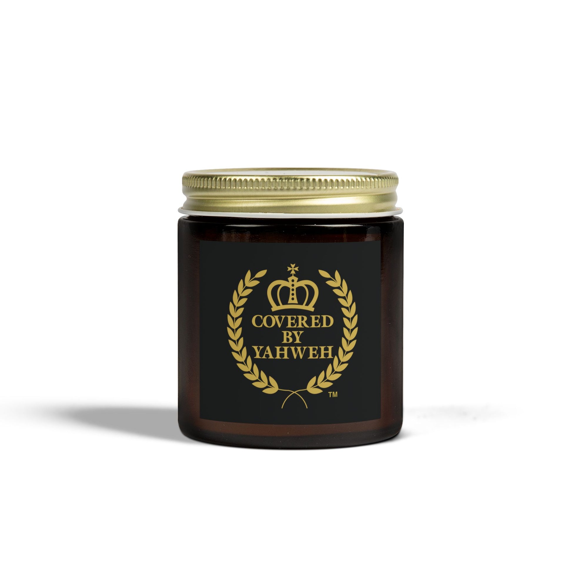 Covered by Yahweh Elegant Scented Candles - Amber Jar