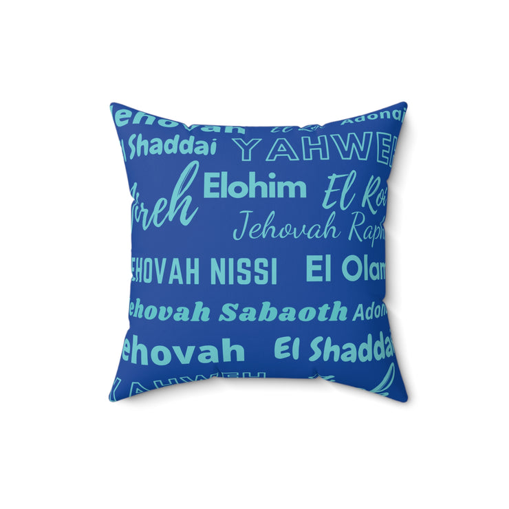 Soft Square Polyester Pillow - Cobalt Blue