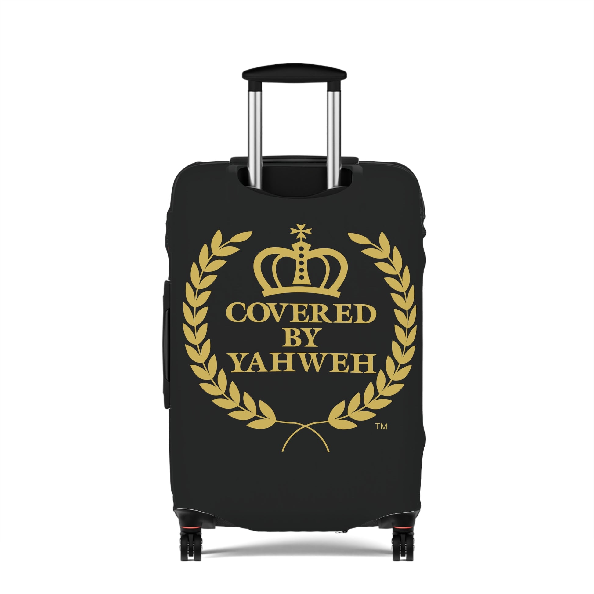 Covered by Yahweh Protective Luggage Cover - Black