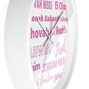 Timeless Grace Wall Clock - Pink & White