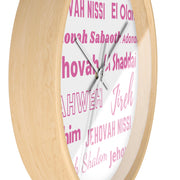 Timeless Grace Wall Clock - Pink & White