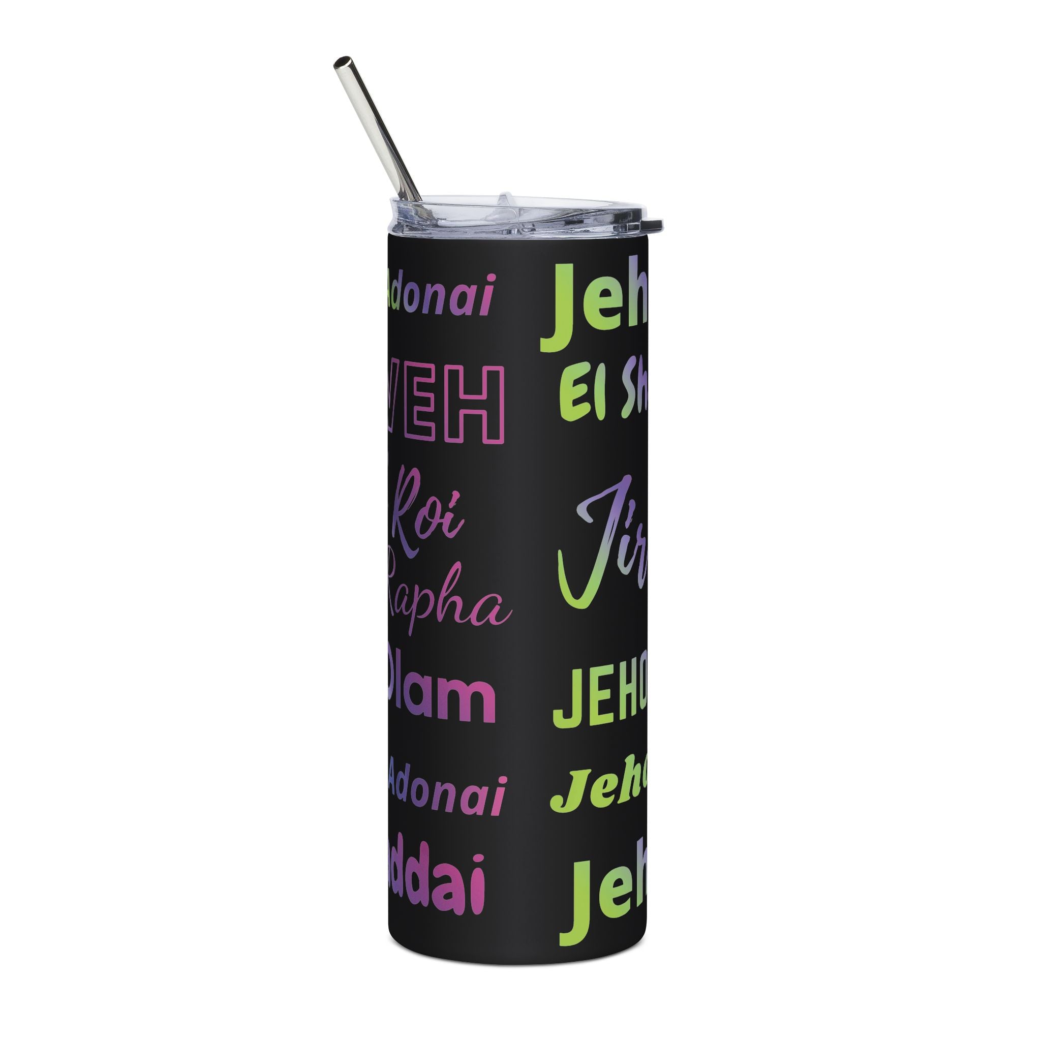 Names of God 20oz Stainless Steel Tumbler - Multi Gradient Design