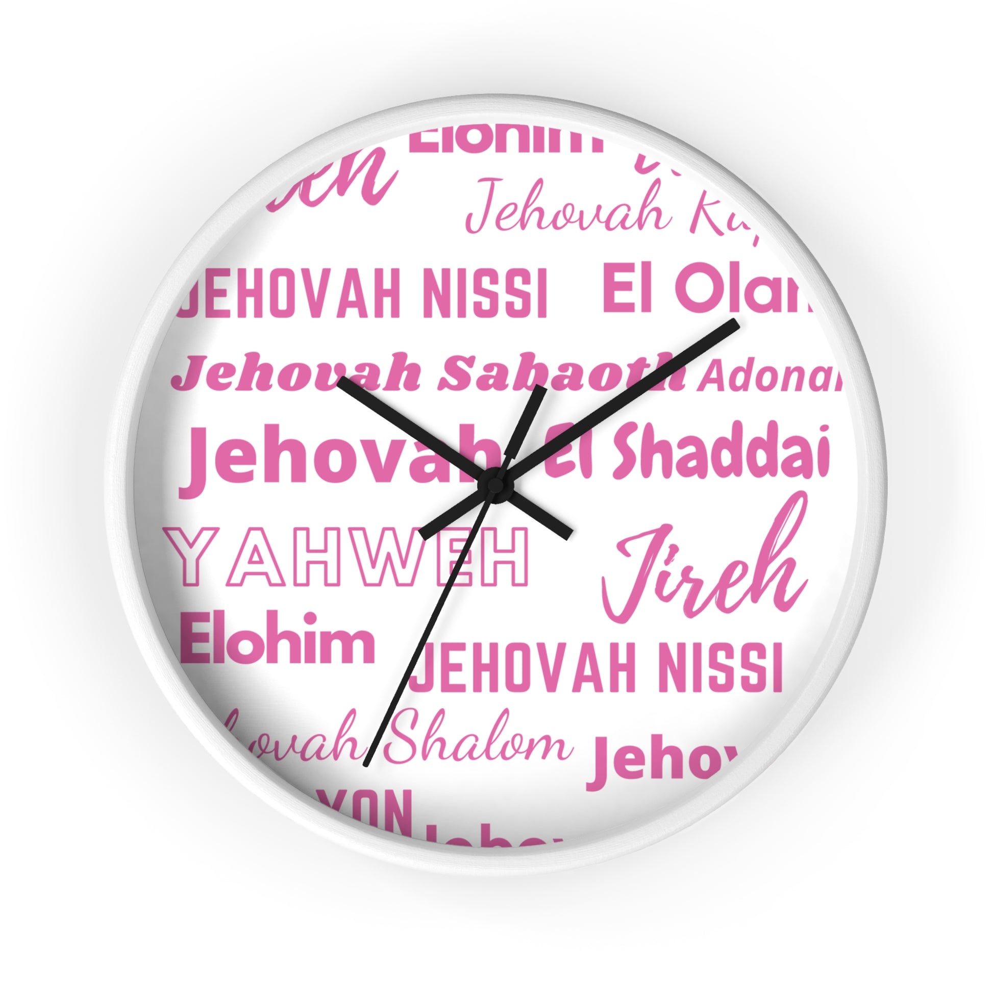 Timeless Grace Wall Clock - Pink & White