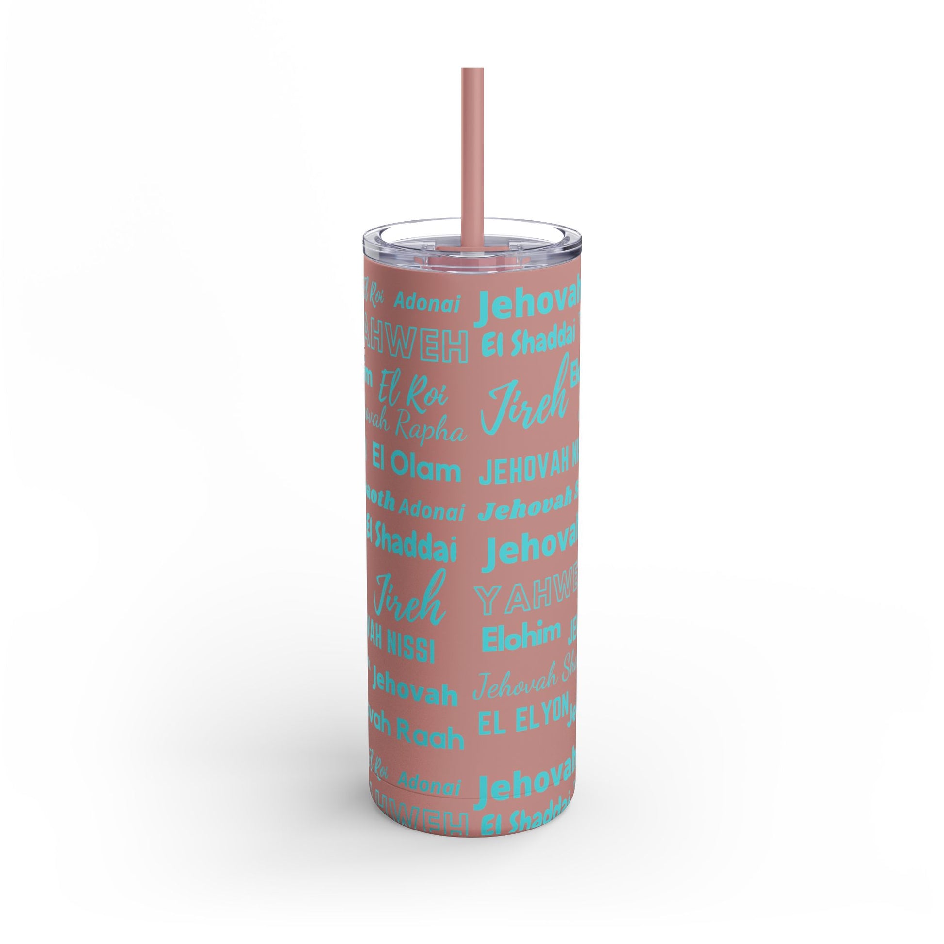 Insulated Skinny Matte Tumbler - Dusty Rose & Blue