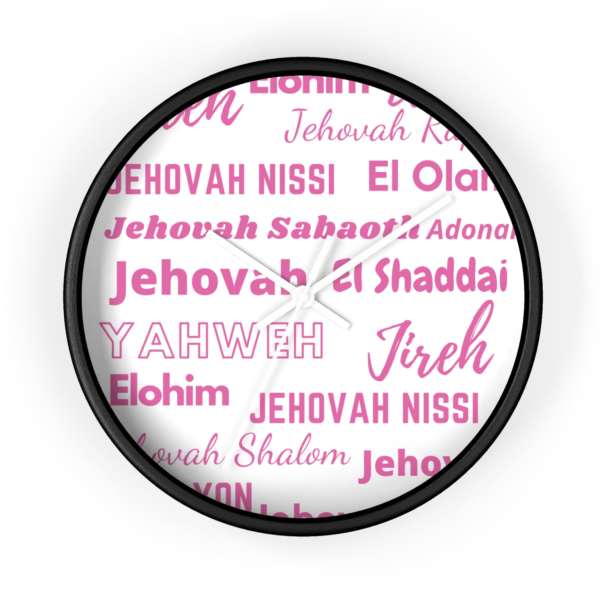 Timeless Grace Wall Clock - Pink & White