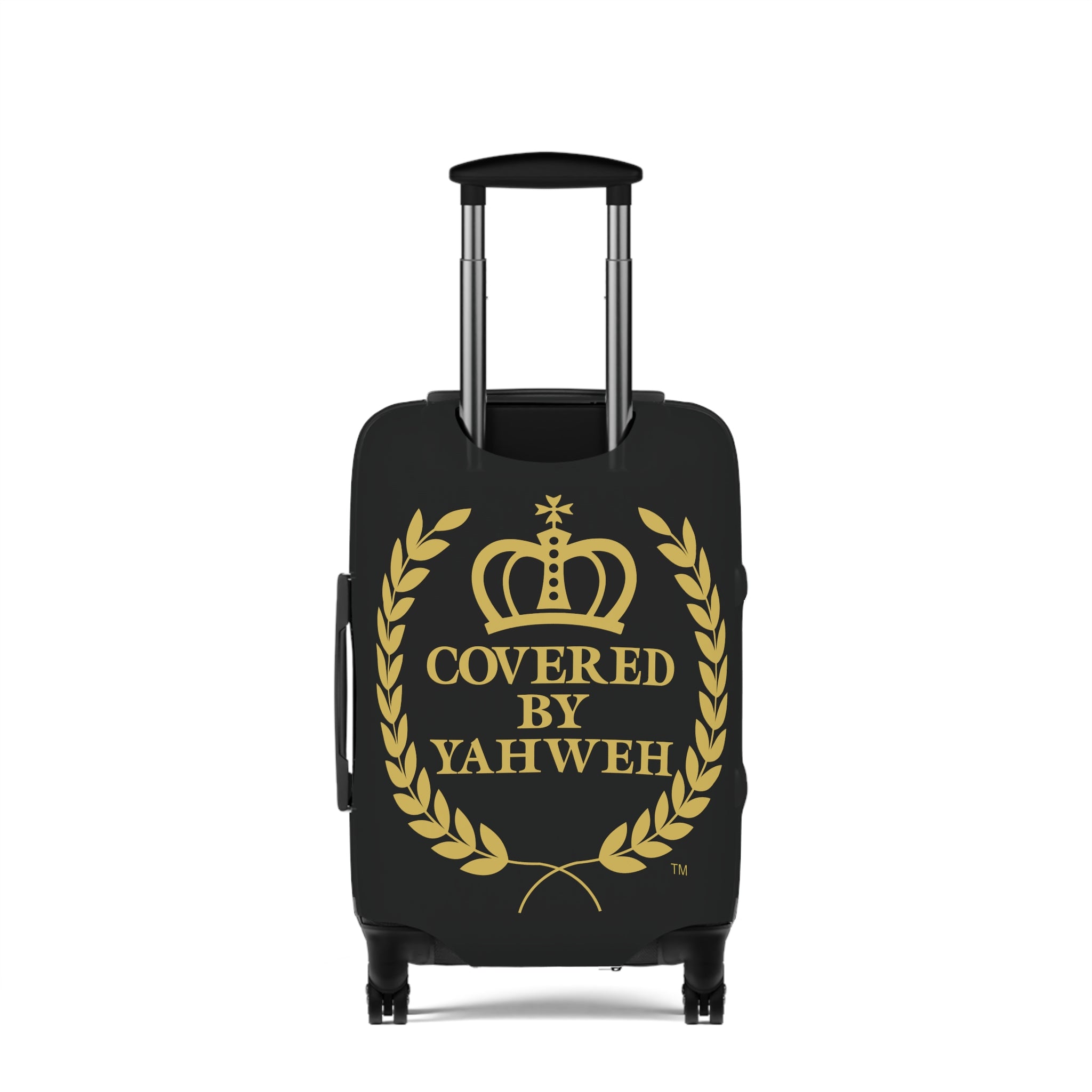 Covered by Yahweh Protective Luggage Cover - Black
