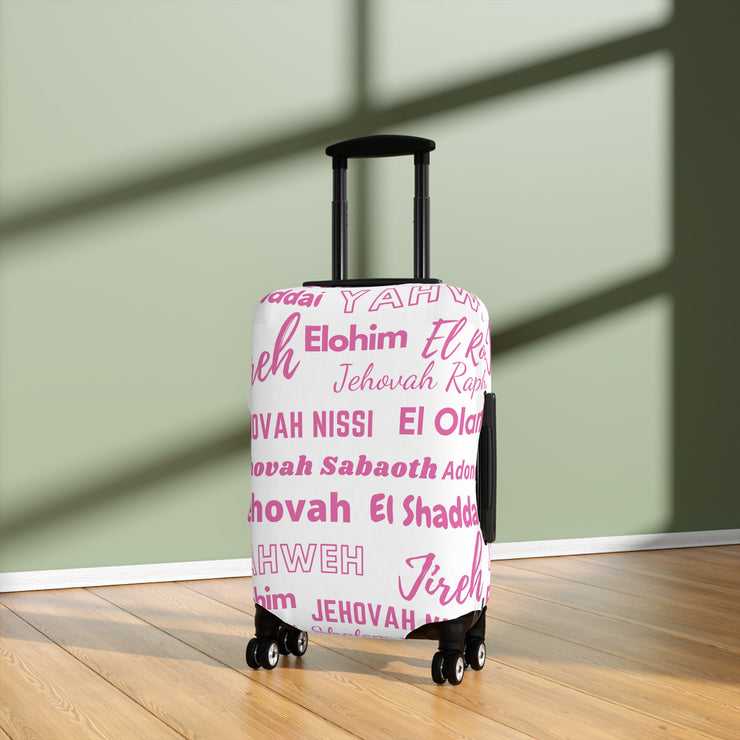 Protective Luggage Cover - Pink & White