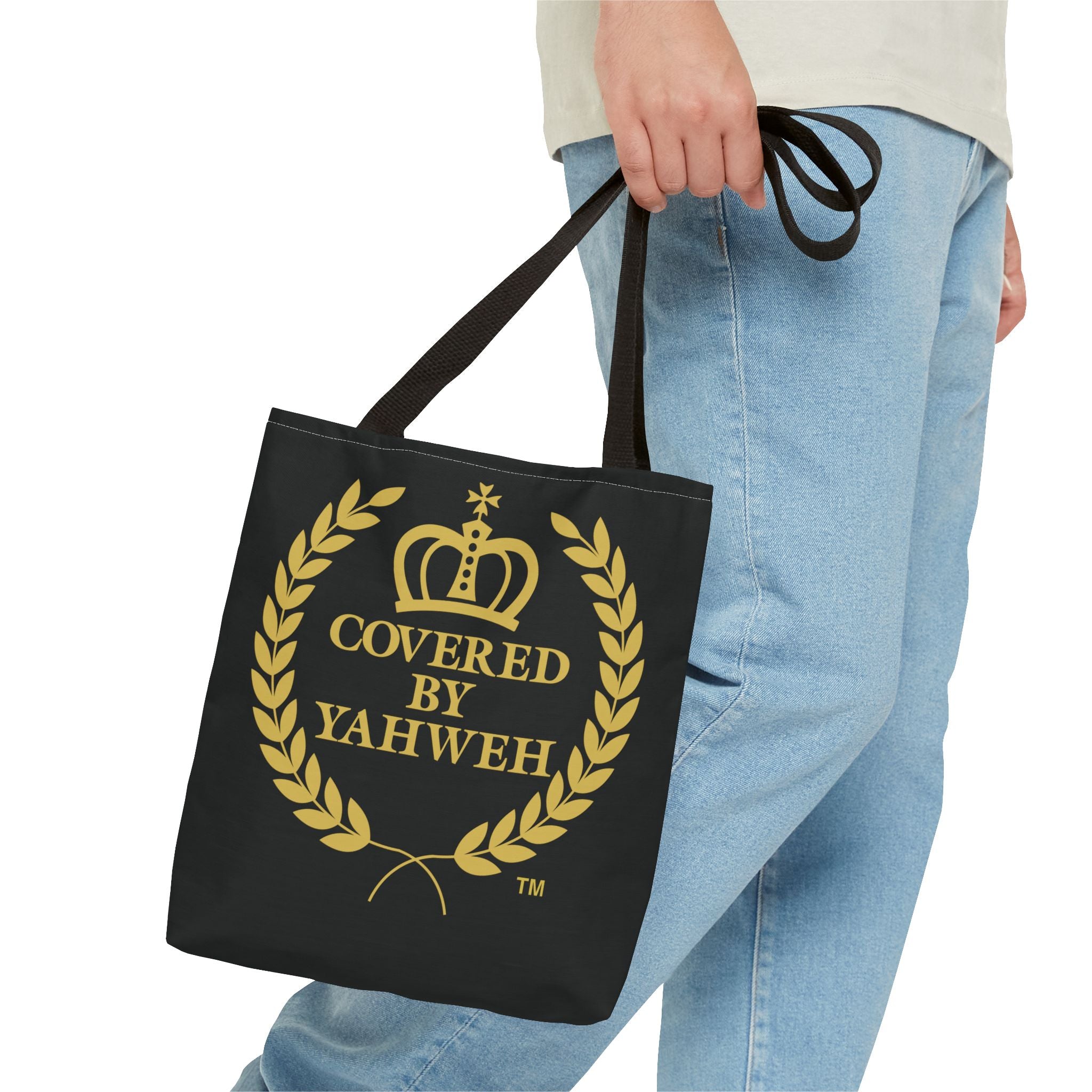 Covered by Yahweh Tote Bag  - Black