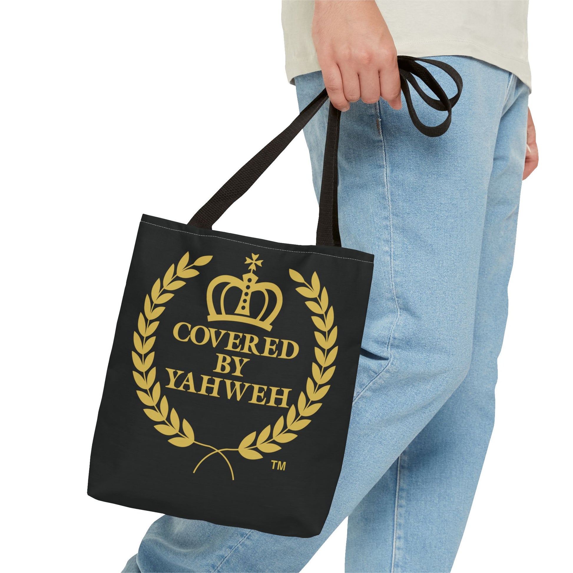 Covered by Yahweh Tote Bag  - Black