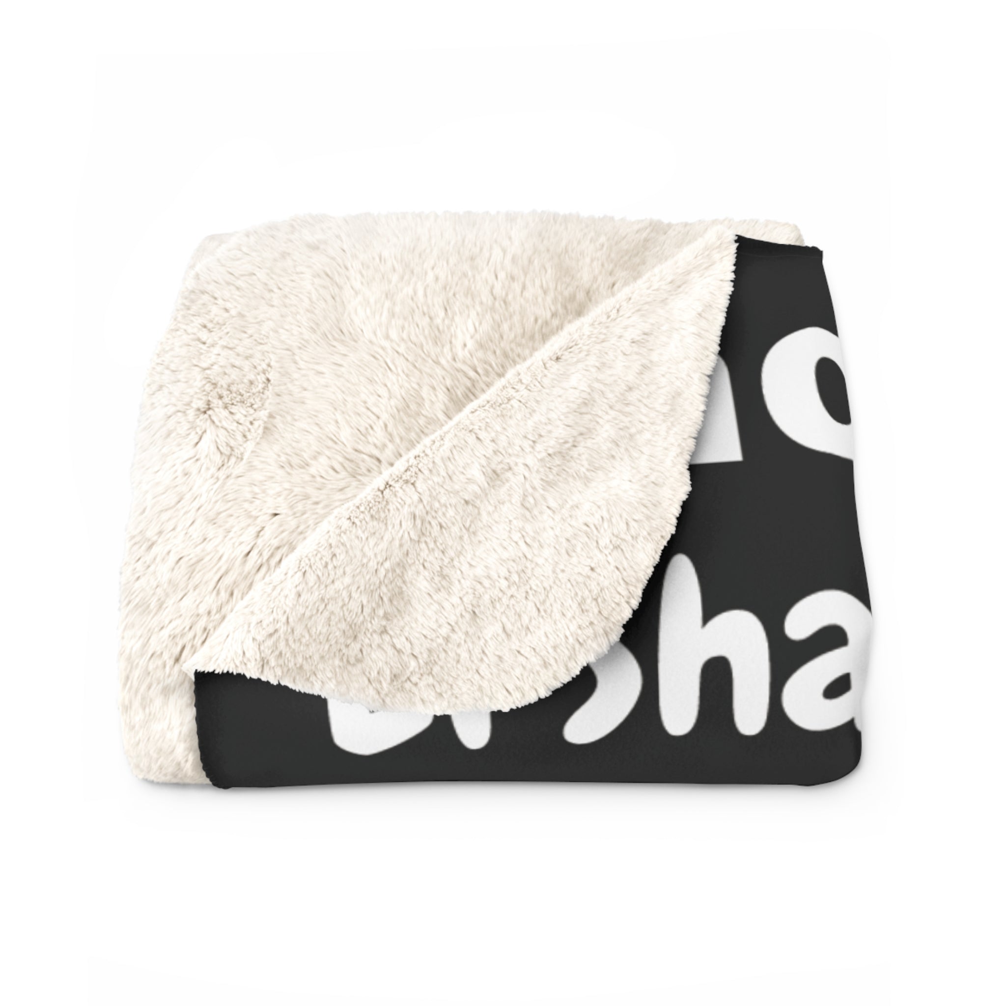 Sherpa Fleece Blanket - Black & White
